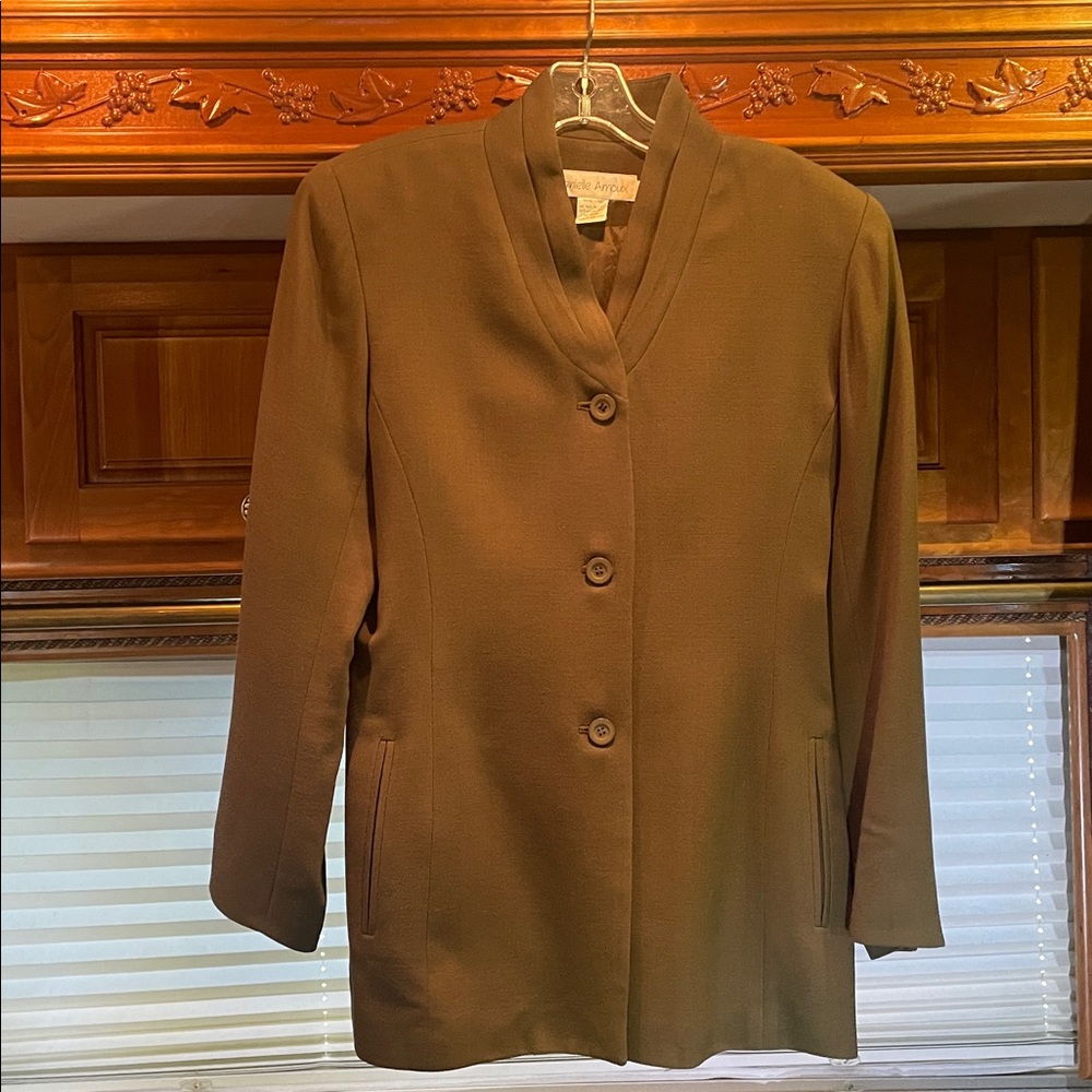 Rich deep Olive shaped jacket